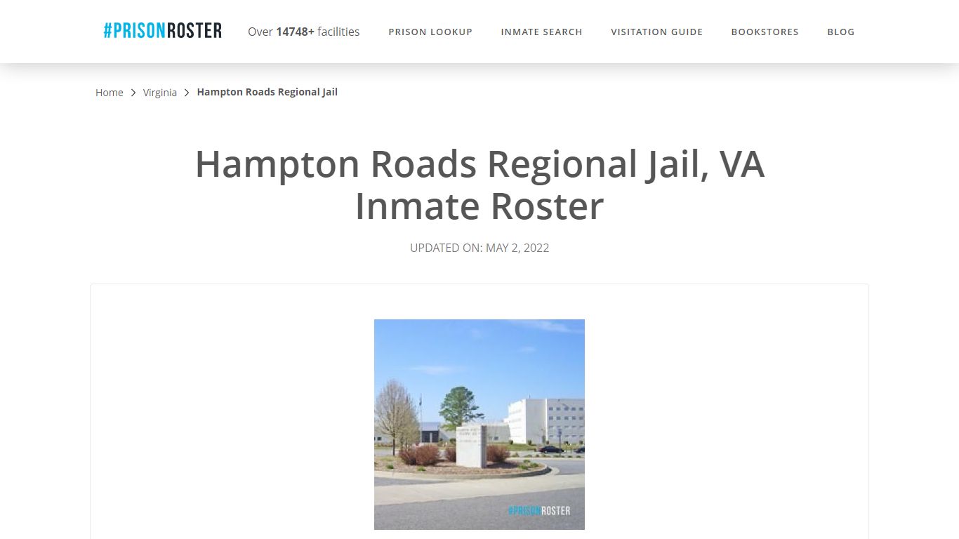 Hampton Roads Regional Jail, VA Inmate Roster